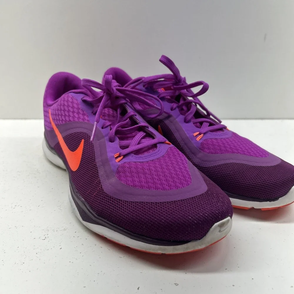 Nike Flex TR 6 Womens Size 9 Purple Orange Training Shoes Athletic Sneakers